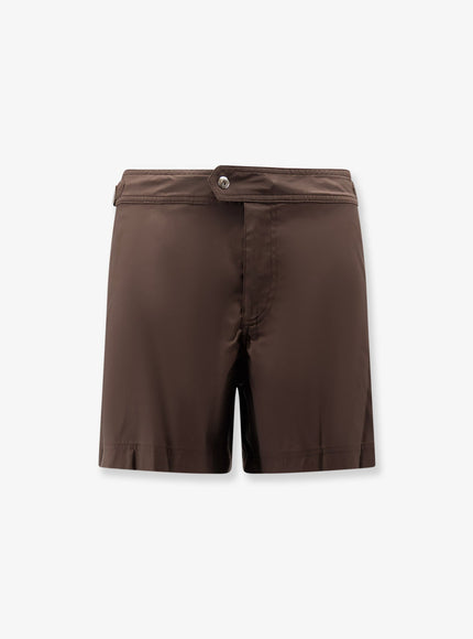 Tom Ford Nylon Swim Trunks Brown