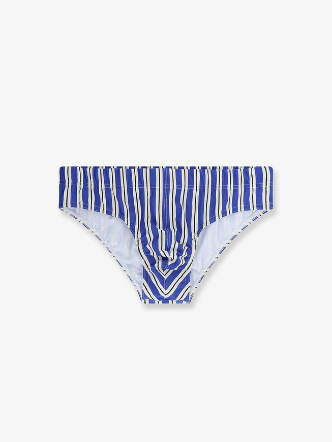 Tom Ford Nylon Swim Briefs With Striped Pattern Bluewhite