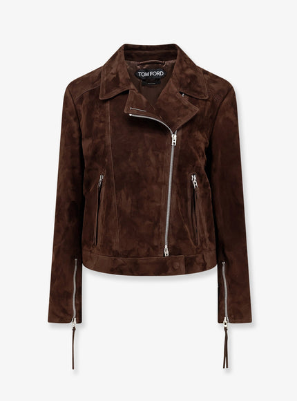 Tom Ford Suede Biker Jacket 42 Chocolatebrown