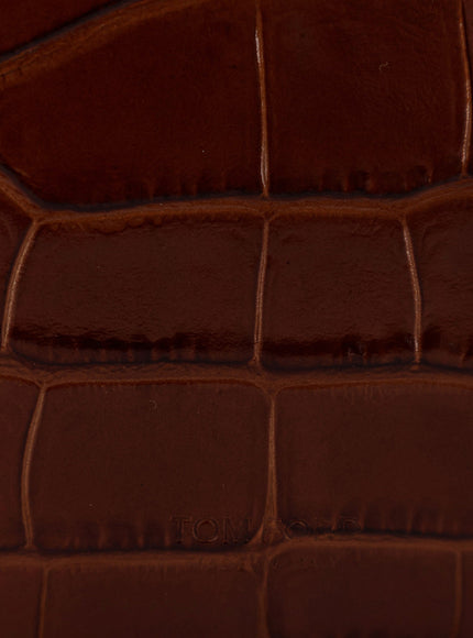 Tom Ford Croco Print Leather Laptop Pouch