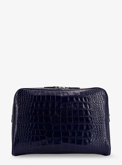 Tom Ford Croco Print Leather Laptop Pouch
