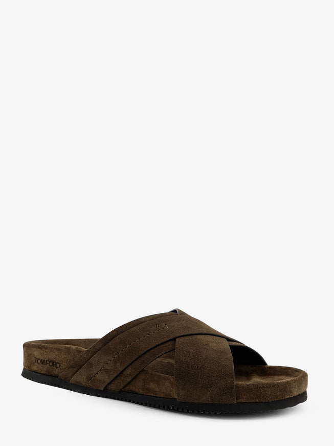 Tom Ford Suede Sandals With Engraved Logo On The Side