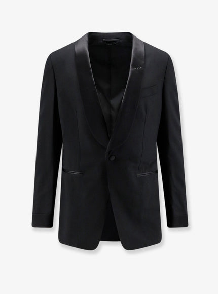 Tom Ford Tuxedo Wool Blazer Black