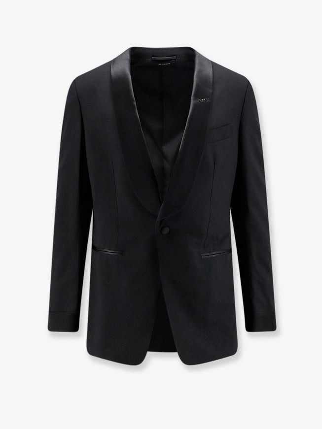 Tom Ford Tuxedo Wool Blazer Black