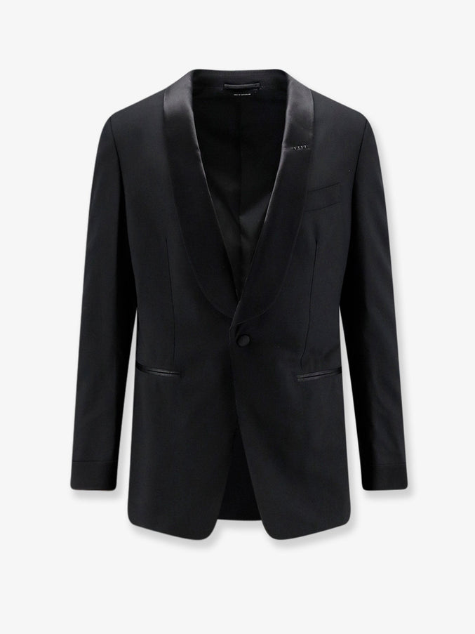 Tom Ford Tuxedo Wool Blazer Black