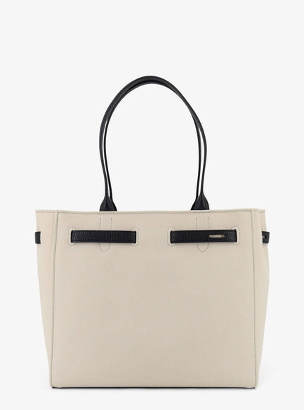 Tom Ford Canvas Shoulder Bag With Engraved Logo On The Front