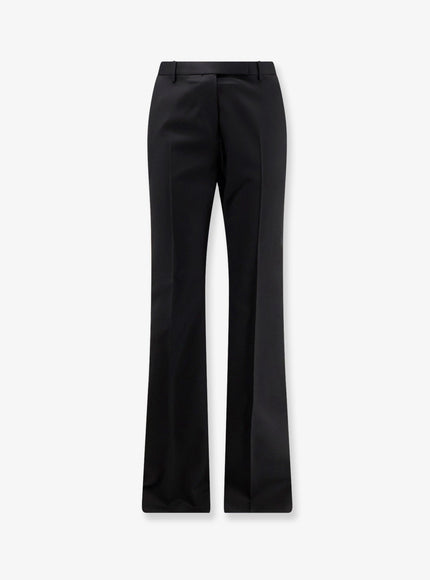 Tom Ford Wool And Silk Trousers Black