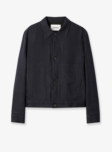 Tonywack Linen Blend Jacket Dark Navy