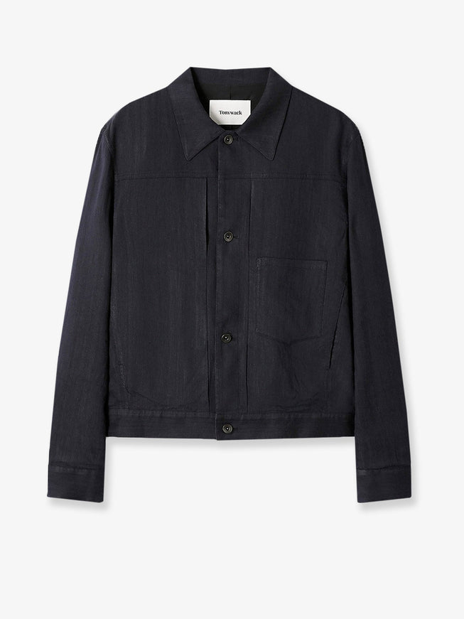 Tonywack Linen Blend Jacket Dark Navy