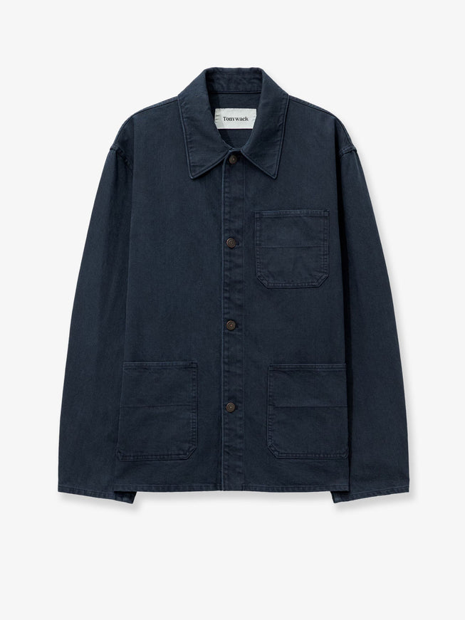 Tonywack Cotton Jacket With Denim Effect Purple Blue