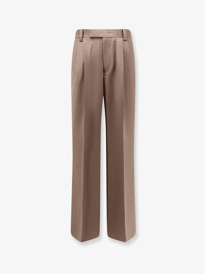 Tonywack Wool Blend Trousers With Frontal Pinces Taupe