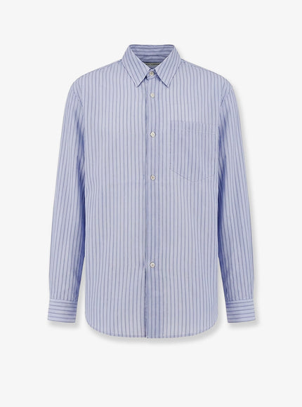 Tonywack Lyocell Shirt With Striped Motif Skyblue Stripe