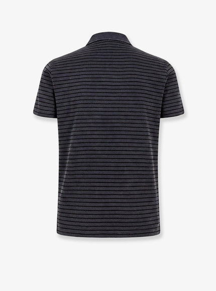 Tonywack Cotton Polo Shirt With Striped Profiles