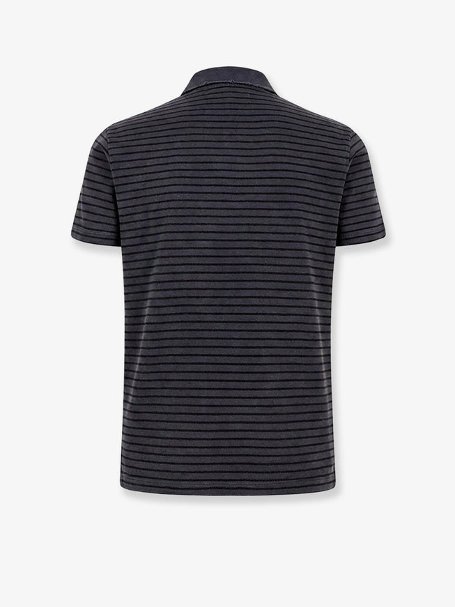 Tonywack Cotton Polo Shirt With Striped Profiles