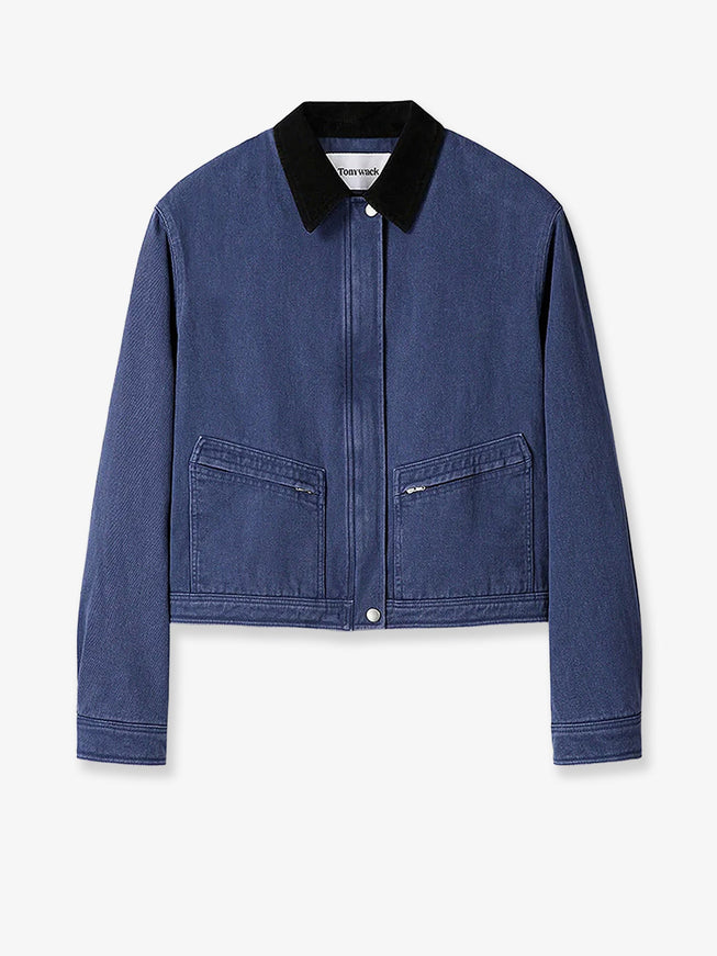 Tonywack Crop Fit Blue Denim Jacket Washed Blue