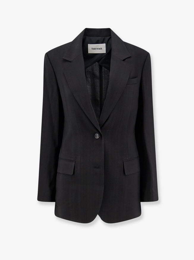 Tonywack Airy Tailored Rayon Blazer Black