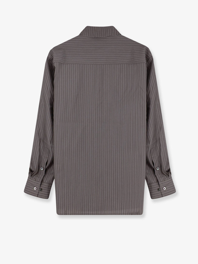 Tonywack Silk And Wool Blend Shirt With Striped Pattern