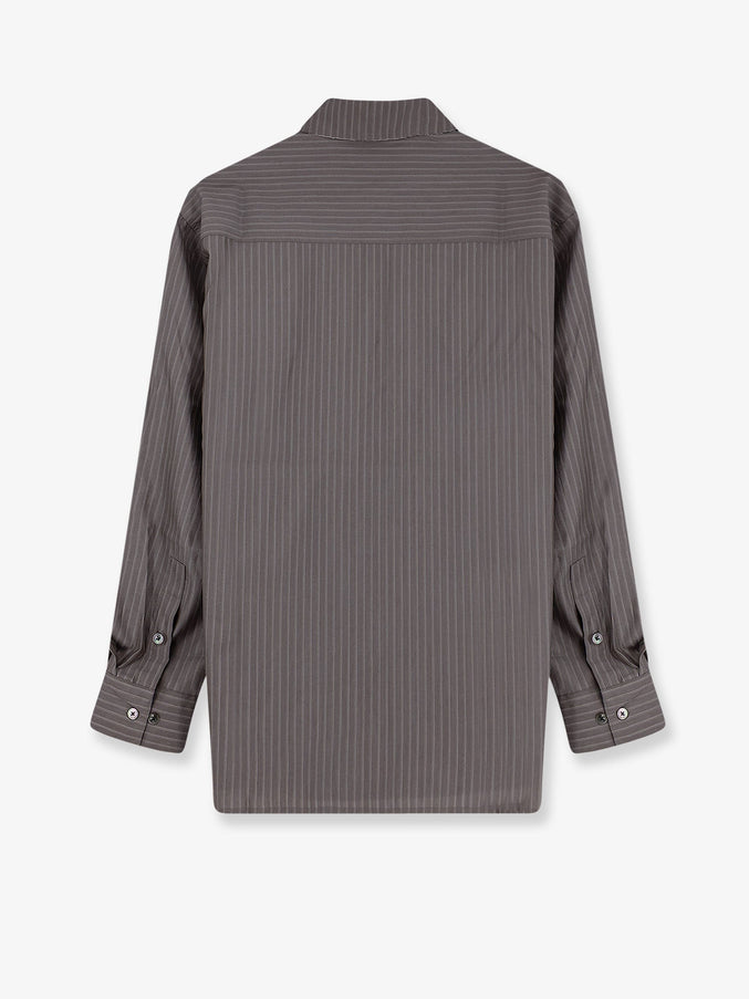 Tonywack Silk And Wool Blend Shirt With Striped Pattern