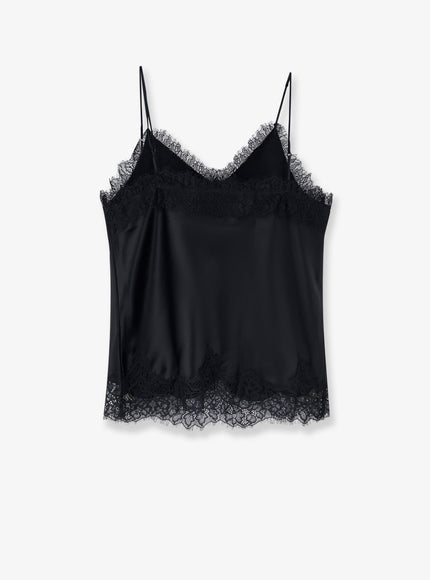 Tonywack Satin Top With Lace Profiles