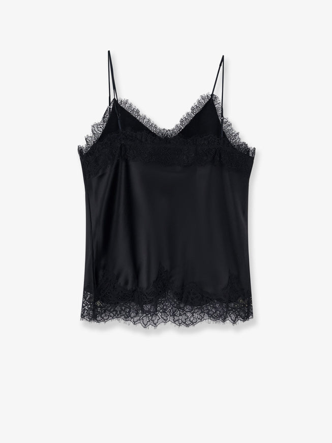 Tonywack Satin Top With Lace Profiles