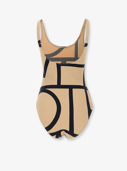Toteme Monogram Recycled Nylon Blend One-Piece Swimsuit