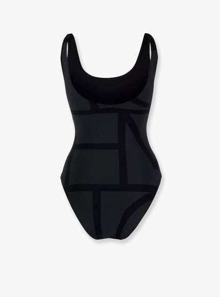 Toteme Monogram Recycled Nylon Blend One-Piece Swimsuit