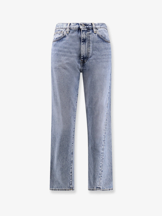 Toteme Twisted Seam Organic Cotton Jeans Worn Blue