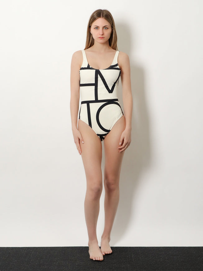 Toteme One-Piece Swimsuit With Monogram Print