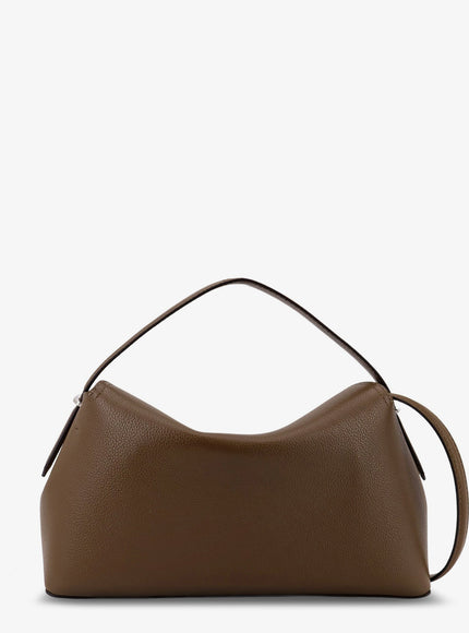 Toteme T-Lock Hammered Leather Shoulder Bag