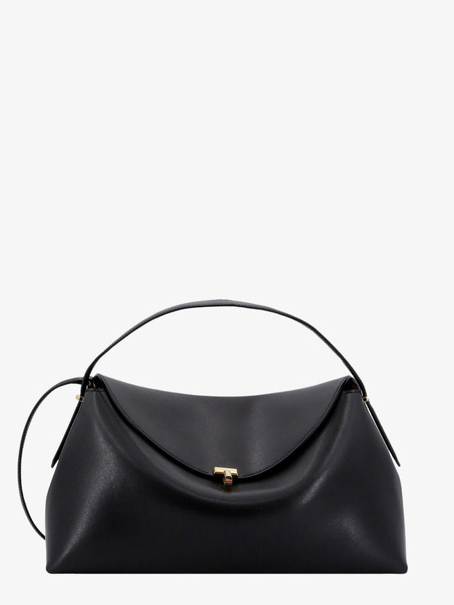 Toteme T-Lock Leather Shoulder Bag Uni Black