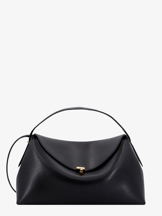 Toteme T-Lock Leather Shoulder Bag Uni Black