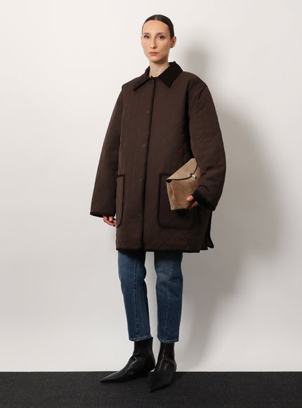 Toteme Suede T-Lock Clutch