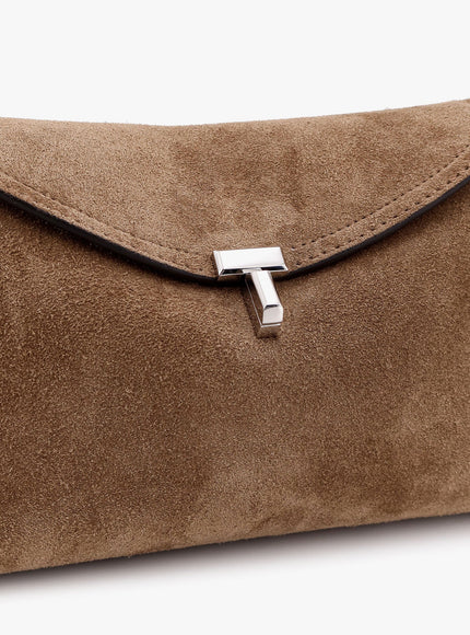 Toteme Suede T-Lock Clutch