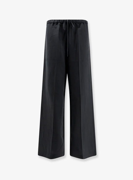 Toteme Linen And Lyocell Blend Trousers Black