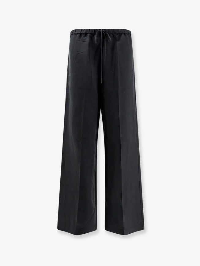 Toteme Linen And Lyocell Blend Trousers Black