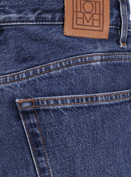 Toteme Wide Leg Organic Cotton Jeans