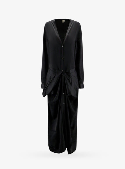 Toteme Viscose Long Dress 38 Nero