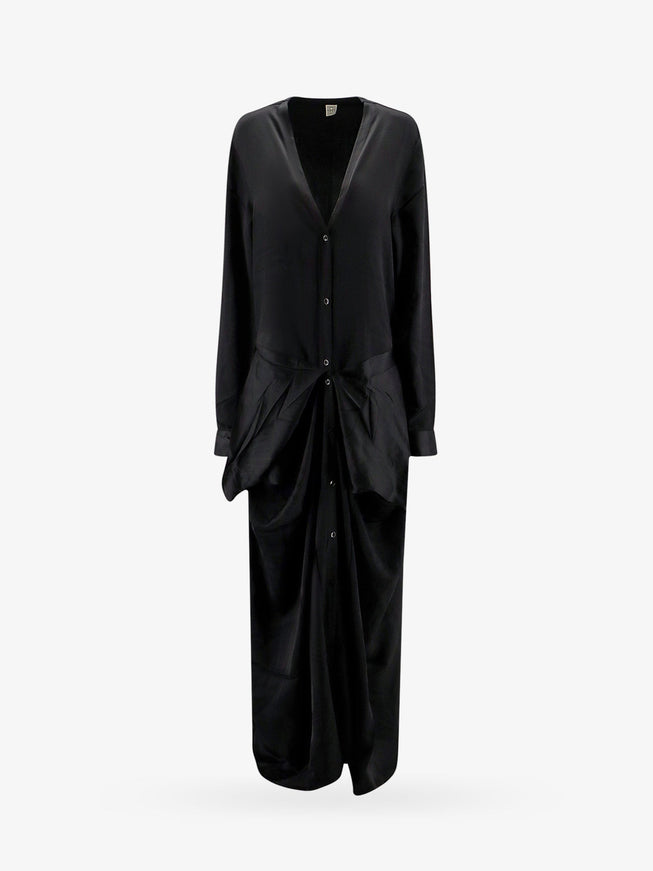 Toteme Viscose Long Dress 38 Nero