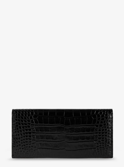 Toteme T-Lock Croco Print Leather Wallet