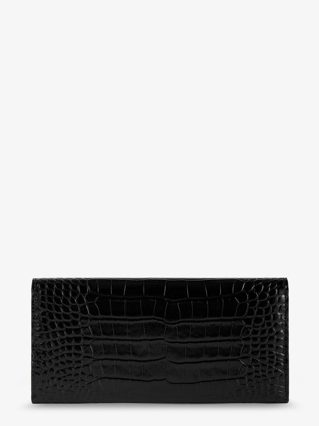 Toteme T-Lock Croco Print Leather Wallet