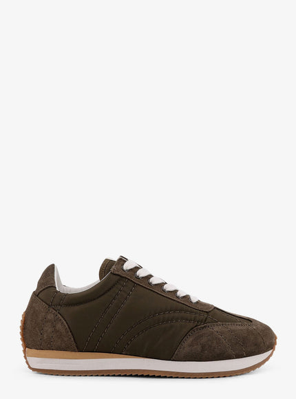 Toteme Sport Nylon Sneakers Dark Olive