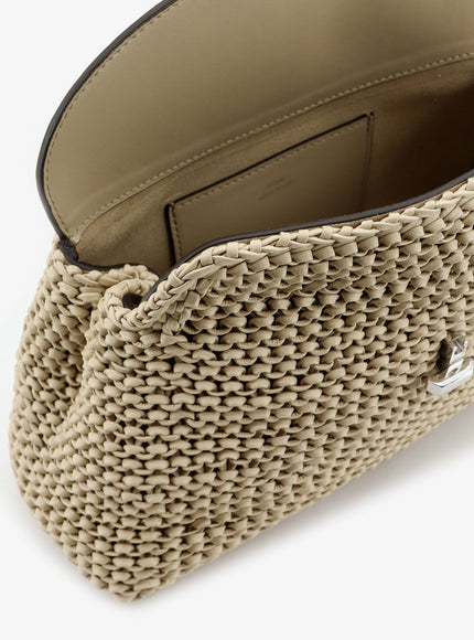 Toteme T-Lock Woven Leather Clutch