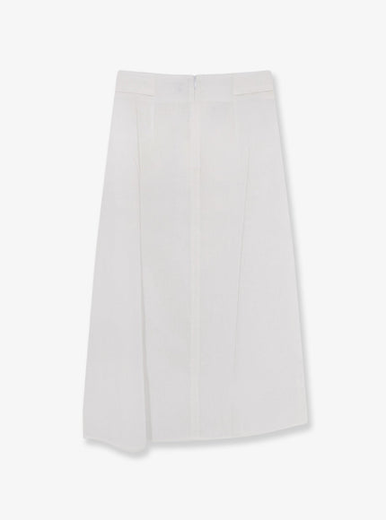 Toteme Tie-Waist Cotton And Linen Skirt
