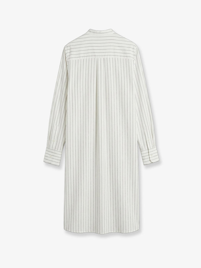 Toteme Striped Summer Viscose, Silk And Cotton Dress