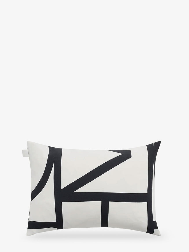 Toteme Padded Pillow With Monogram Print Uni Tofu