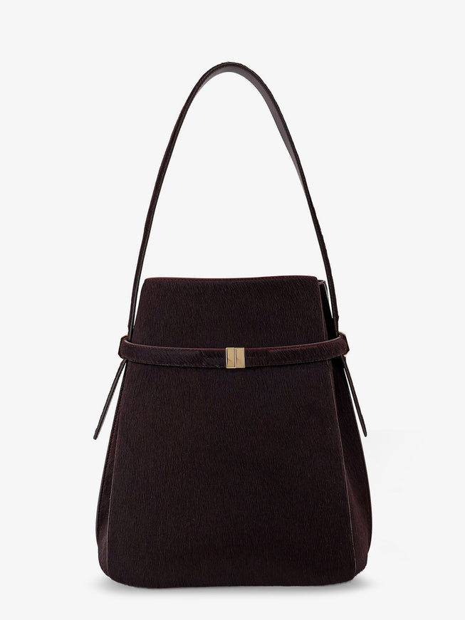 Toteme Pony Skin Shoulder Bag With Strap On The Front Uni Wine
