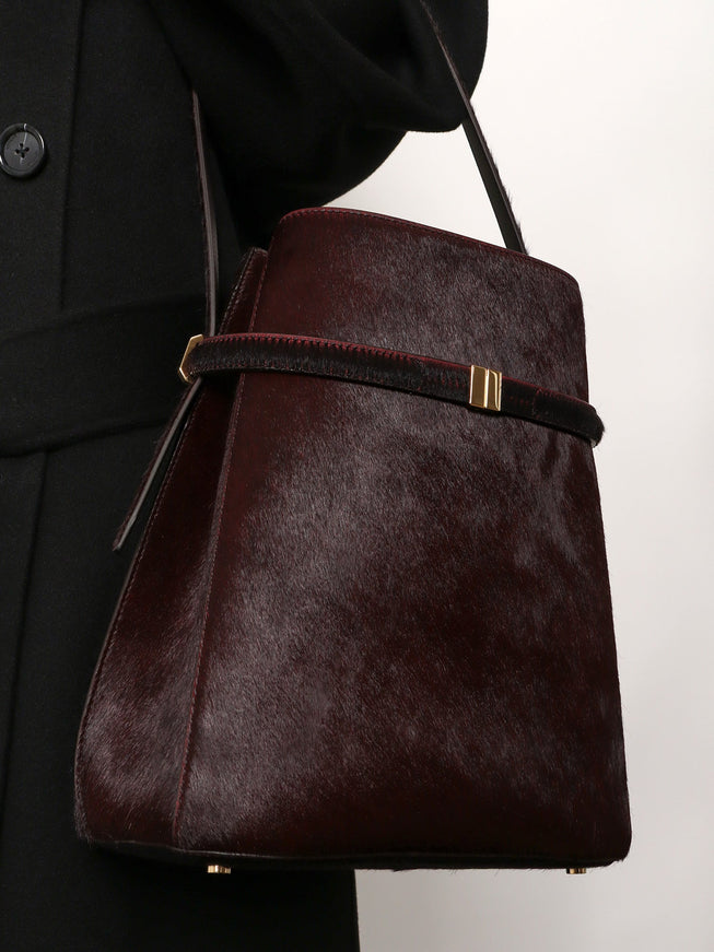 Toteme Pony Skin Shoulder Bag With Strap On The Front