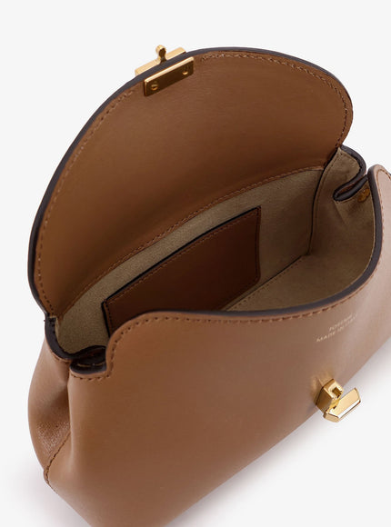 Toteme Mini T-Lock Leather Clutch