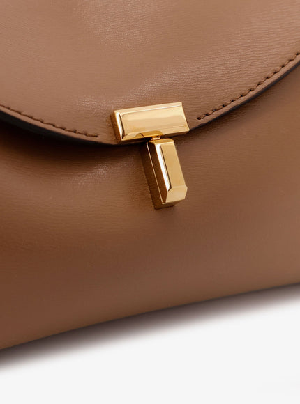 Toteme Mini T-Lock Leather Clutch