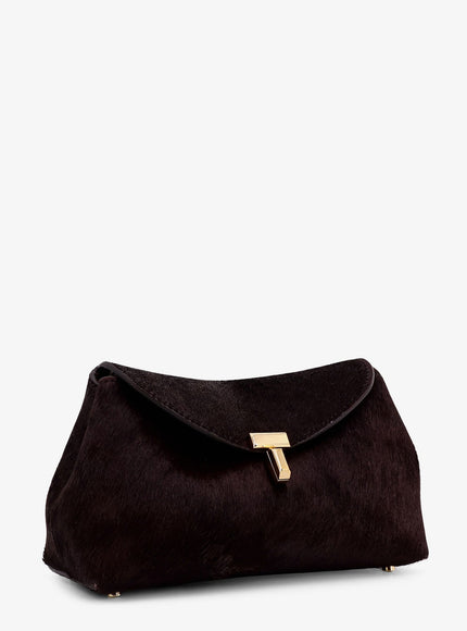 Toteme Mini T-Lock Leather Clutch